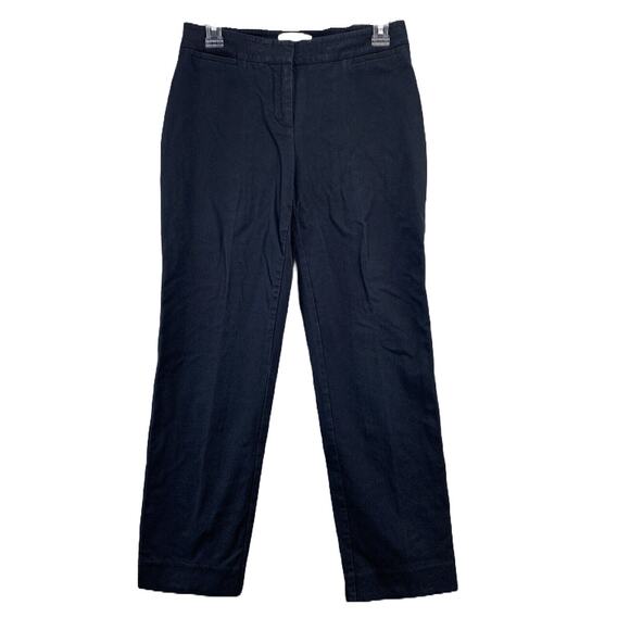Talbots Petite Womens Curvy Dress Pants Size 4P Navy Blue W29 x L26 Flat Front - Picture 1 of 14